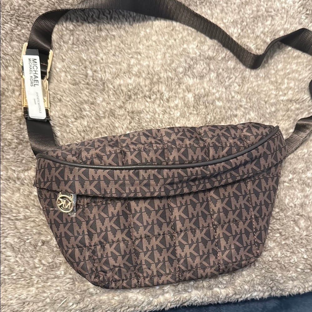 Michael Kors Brown Monogram Crossbody Bag